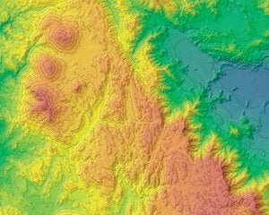 heat map of topography