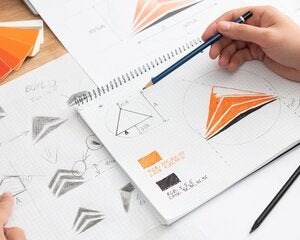 Designer logo sketches