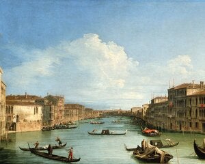 Oil painting of venice in 1400s