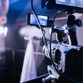 Camera positioned on set during a film shoot