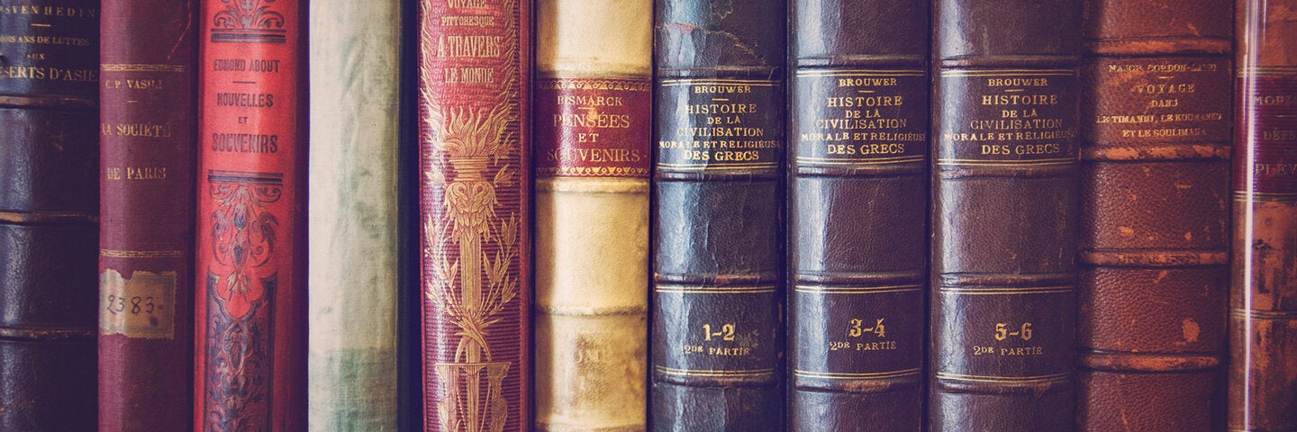 Leather bound literary books