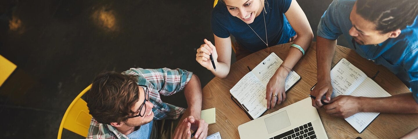 group of screenwriting students