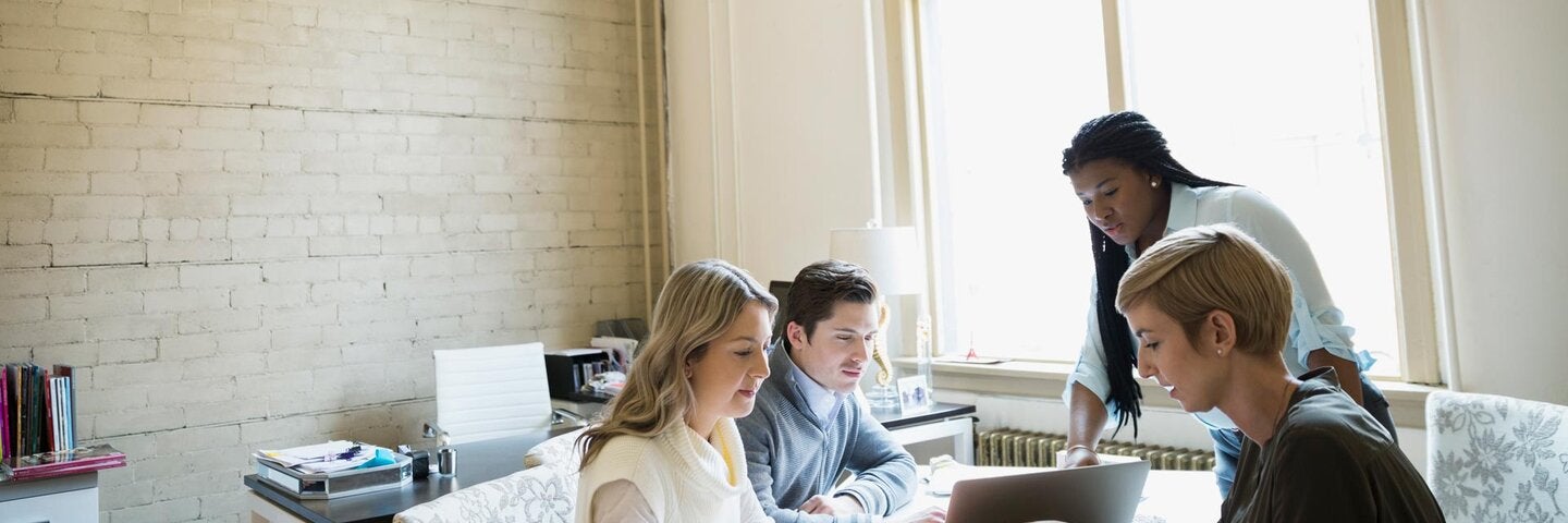 Interior Designer with clients