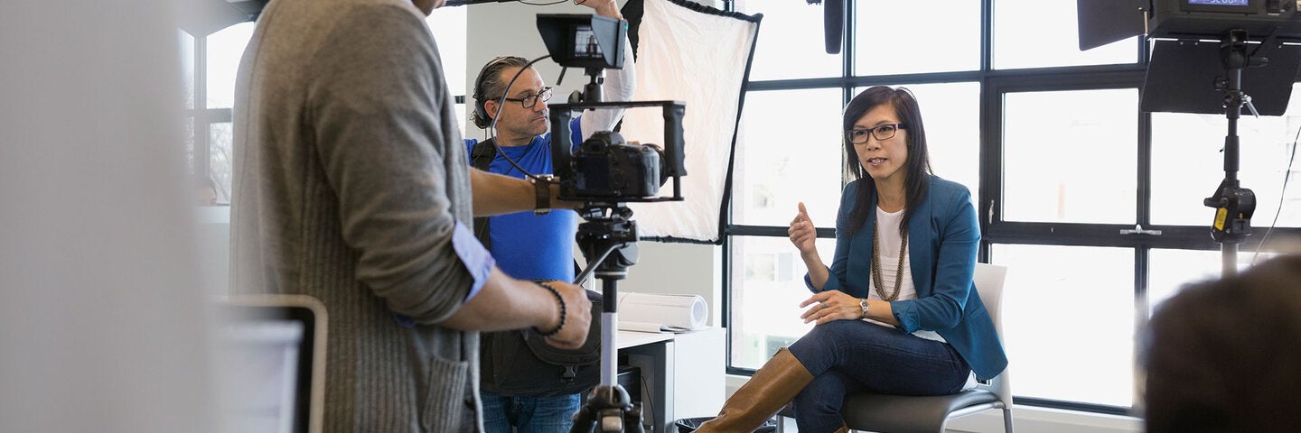 On the set of a low-budget film.