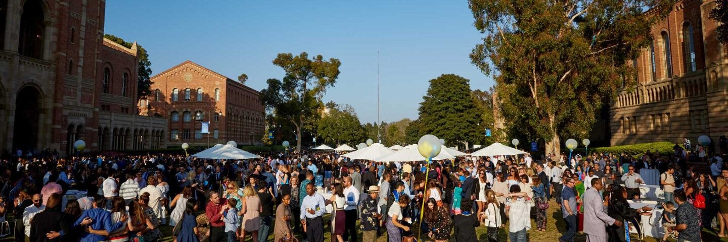 Outside the graduation ceremony