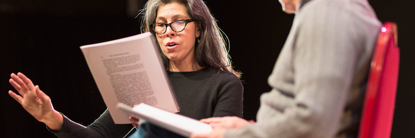 actors rehearsing a play