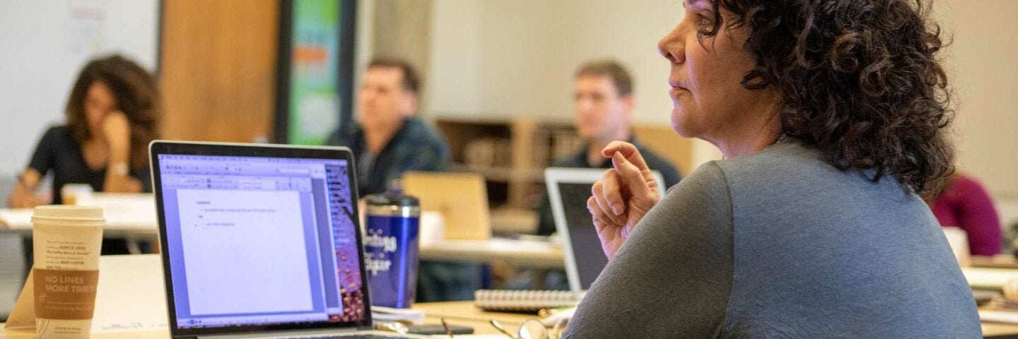 Writers in a classroom