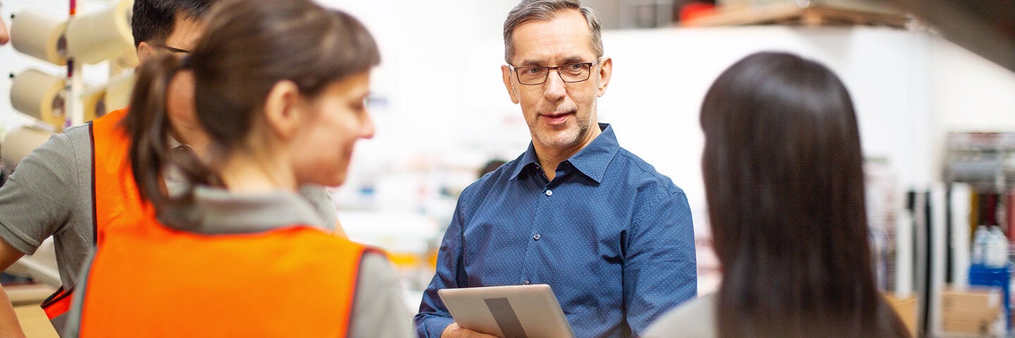 Managing employees in manufacturing
