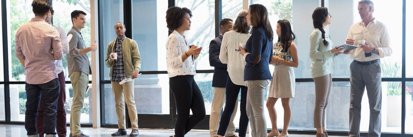 group of people at networking event
