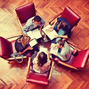 Writers round table meeting